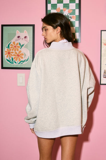 PREORDER: Auburn Reversible Mock Neck Sweatshirt