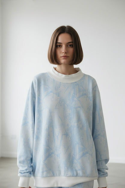 Camo Mock Neck Sweatshirt