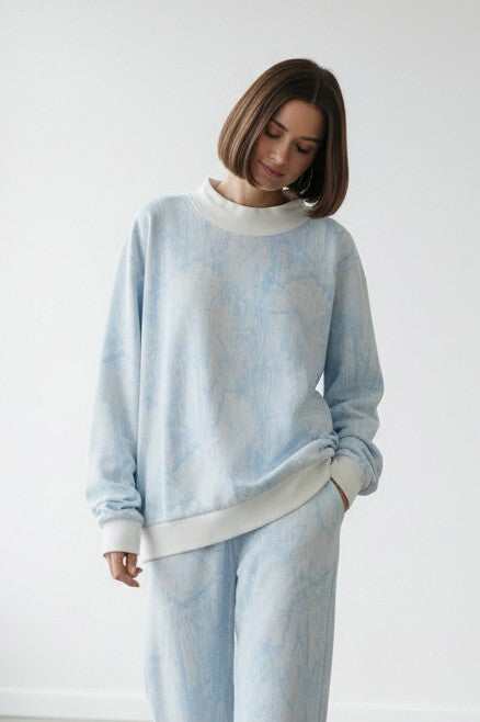 Camo Mock Neck Sweatshirt