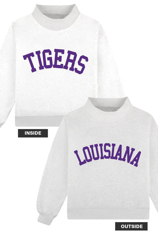 PREORDER: Louisiana Reversible Mock Neck Sweatshirt