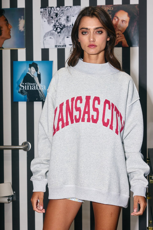 Kansas City Reversible Mock Neck Sweatshirt