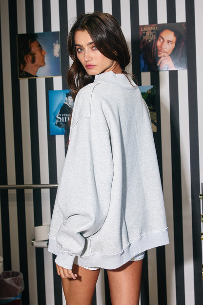 PREORDER: Arkansas Reversible Mock Neck Sweatshirt