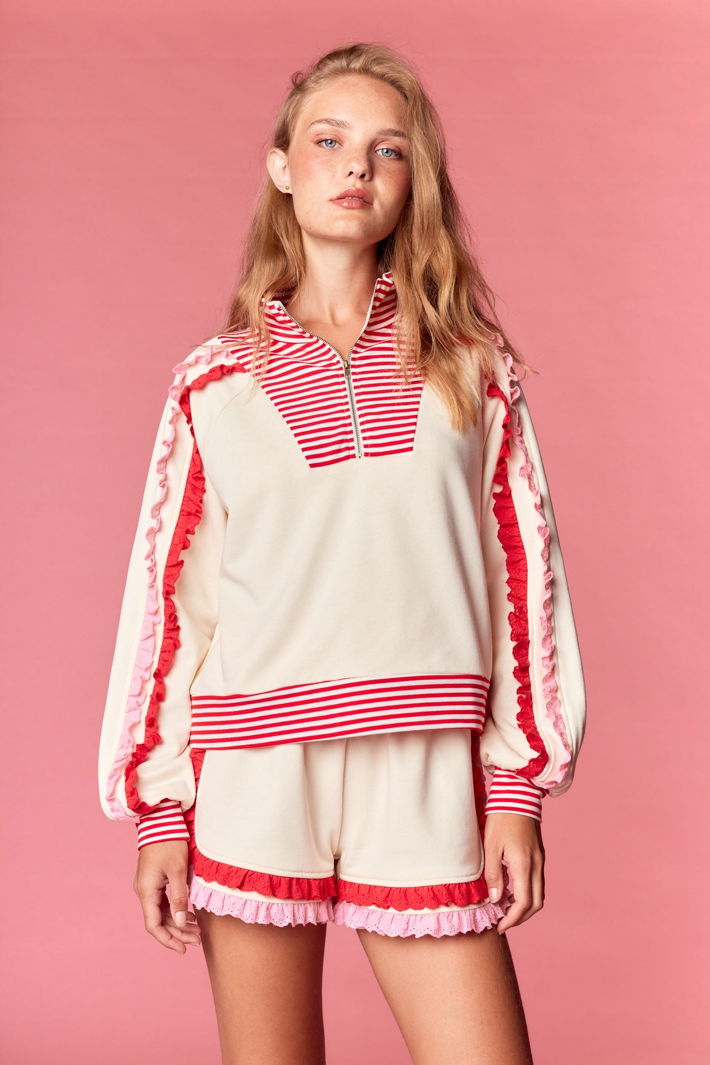 Candy Crush Ruffle Top & Shorts Set