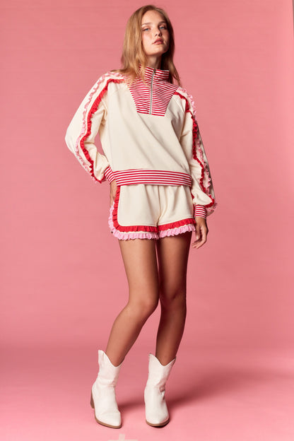 Candy Crush Ruffle Top & Shorts Set