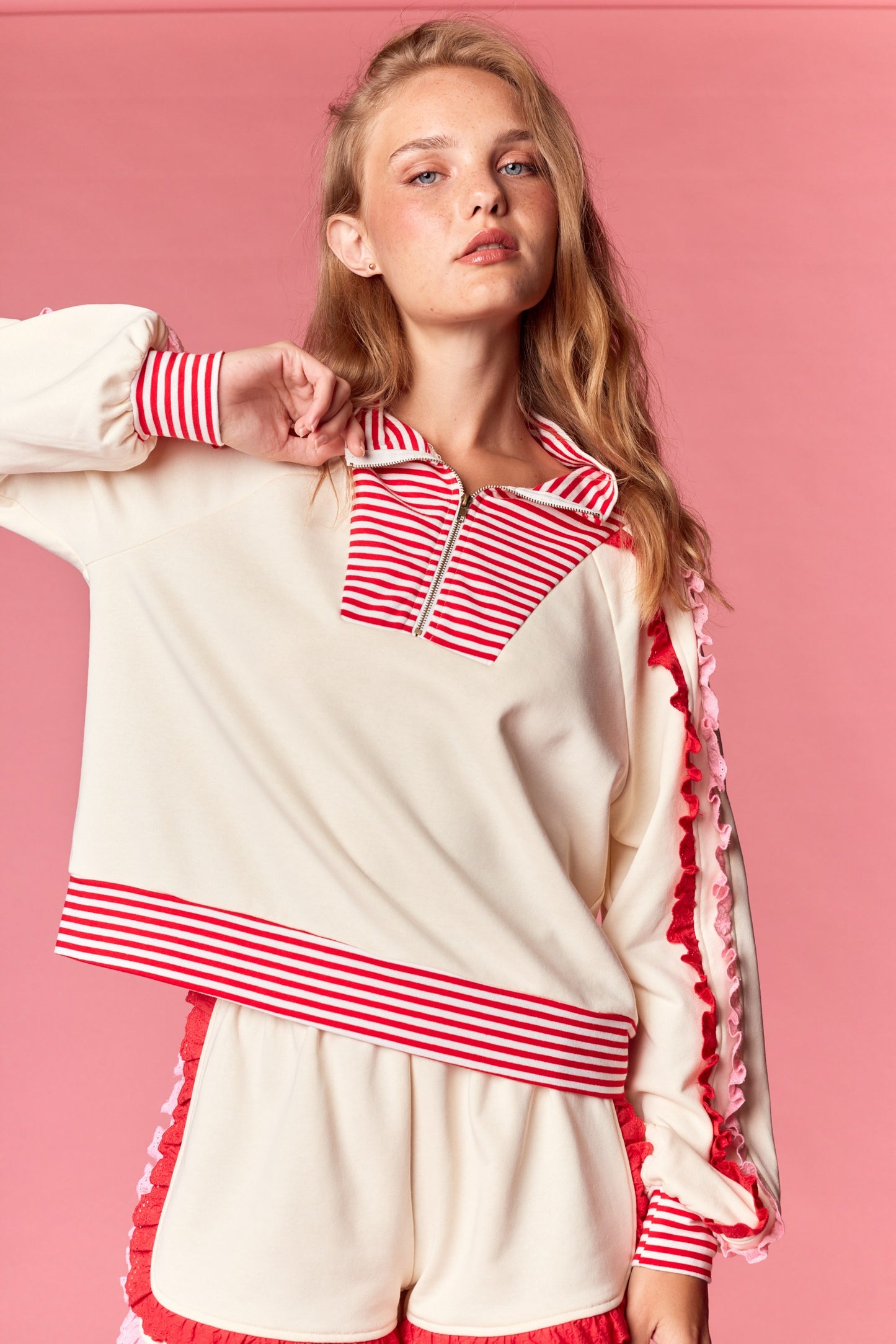 Candy Crush Ruffle Top & Shorts Set