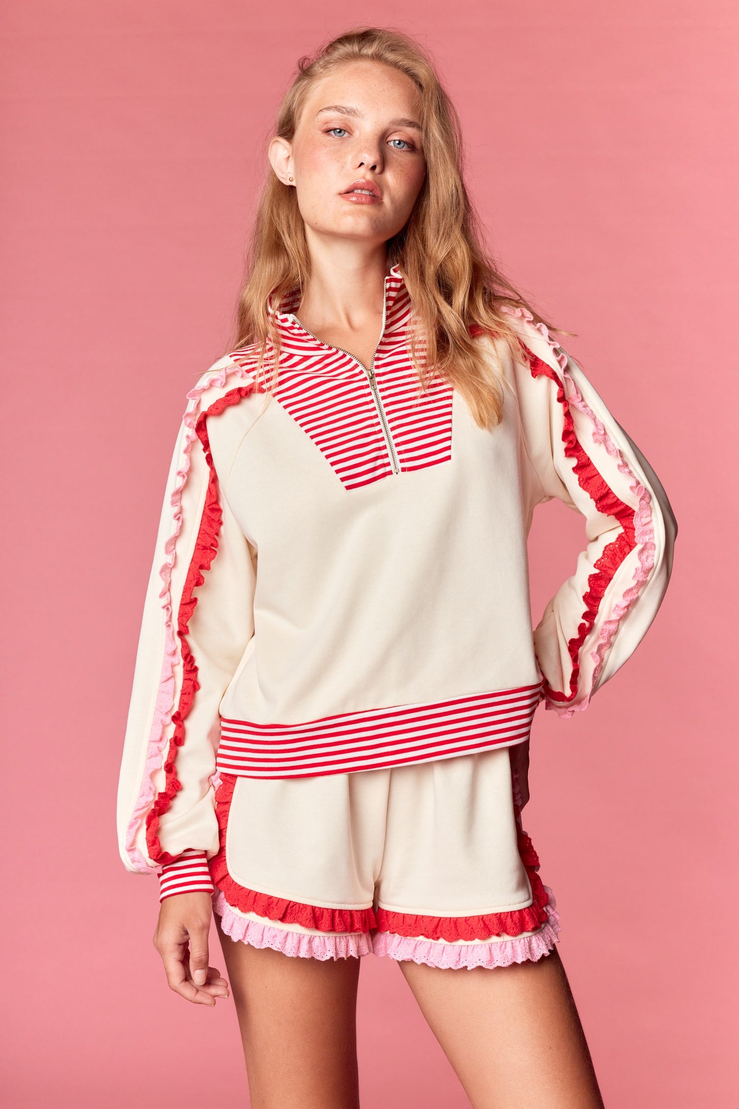 Candy Crush Ruffle Top & Shorts Set