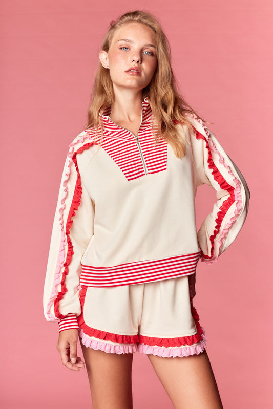 Candy Crush Ruffle Top & Shorts Set