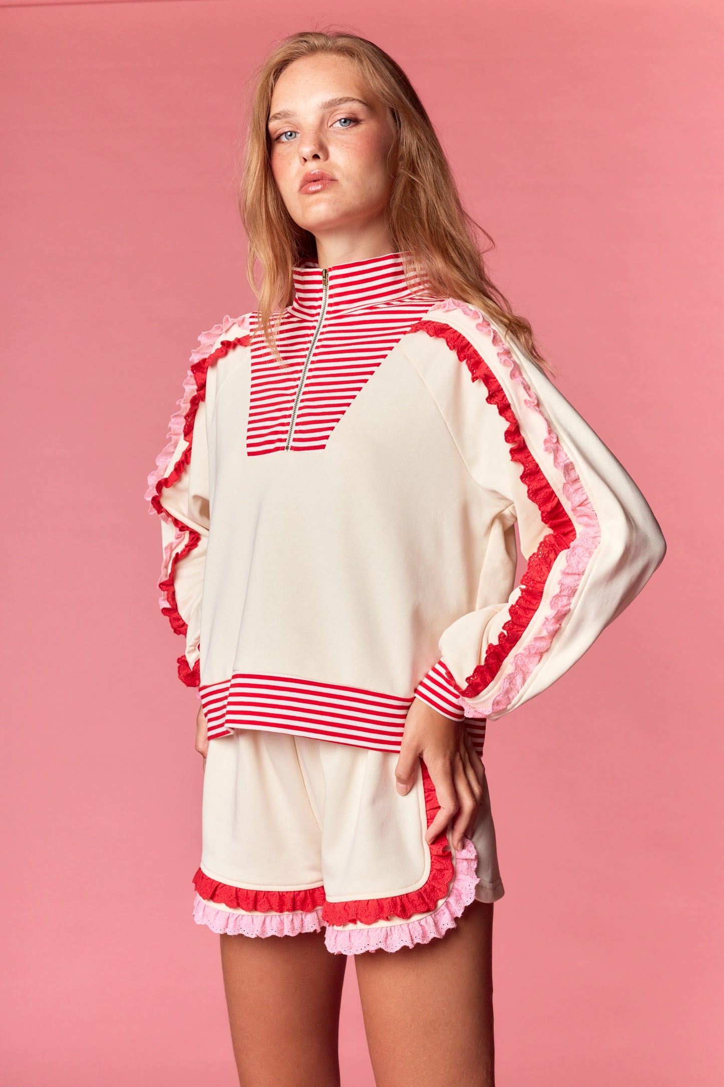 Candy Crush Ruffle Top & Shorts Set