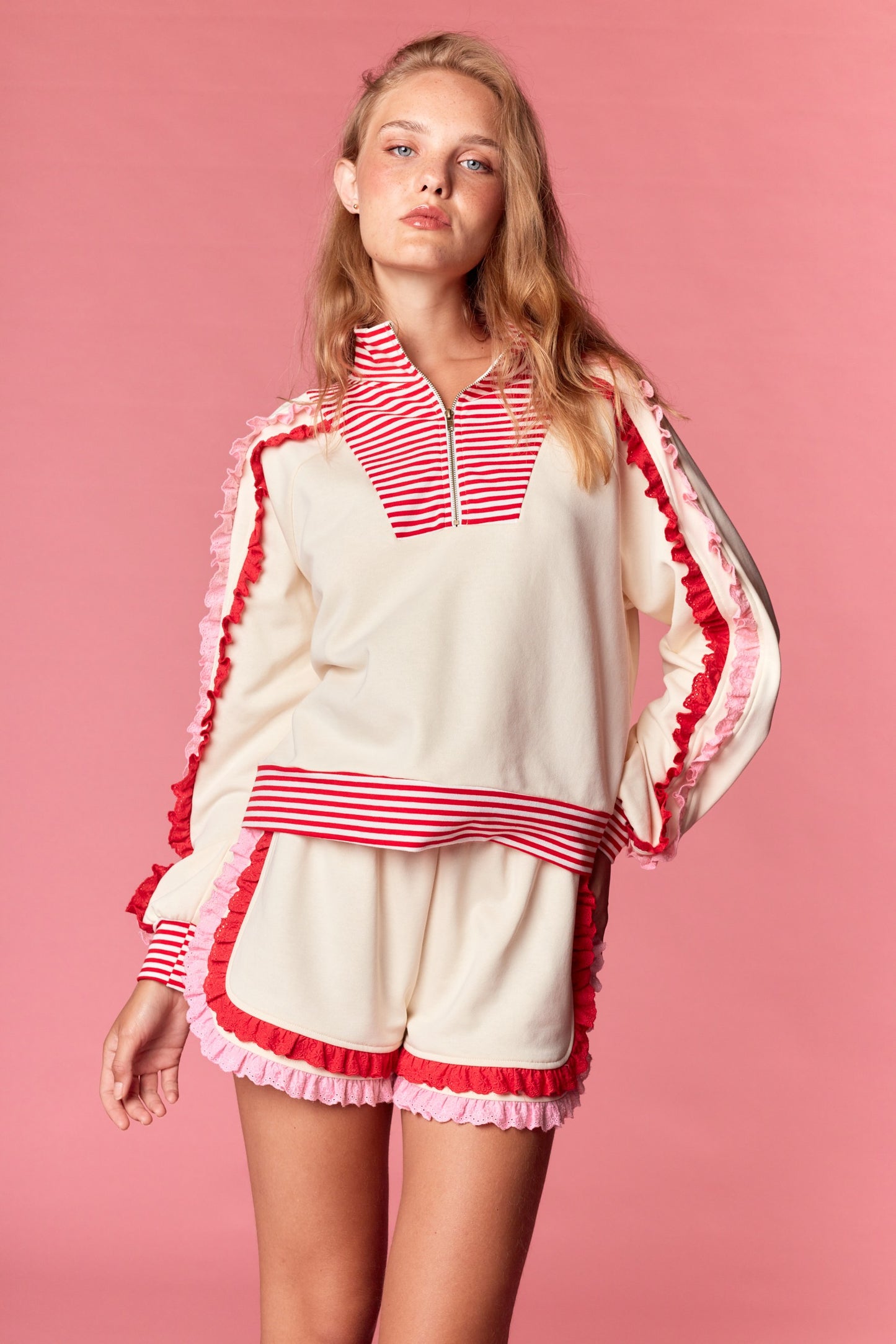 Candy Crush Ruffle Top & Shorts Set