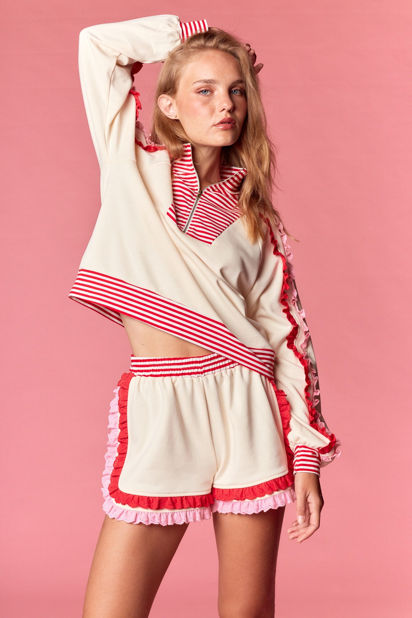 Candy Crush Ruffle Top & Shorts Set