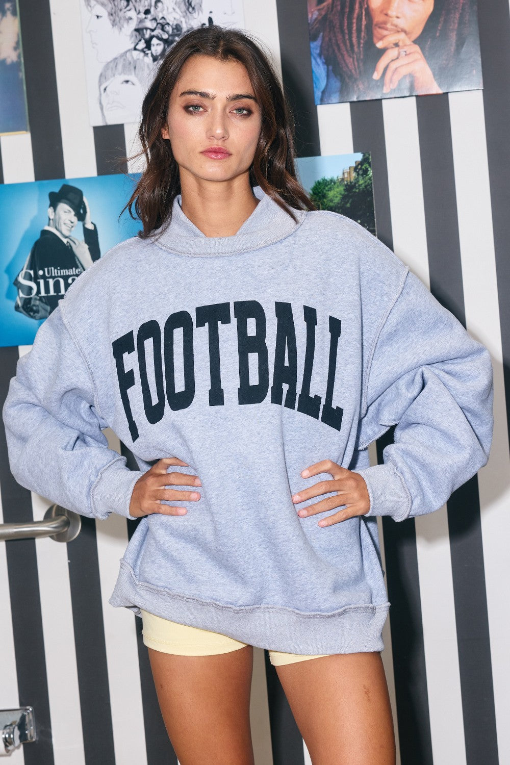 PREORDER: Football/Gameday Reversible Mock Neck Sweatshirt