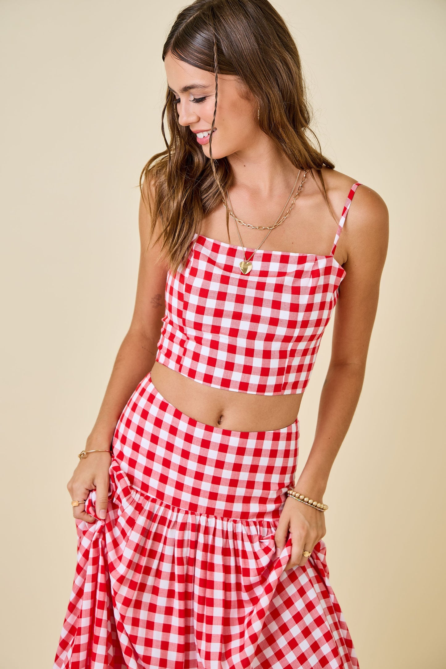 PREORDER: County Fair Cutie Gingham Top & Skirt Set