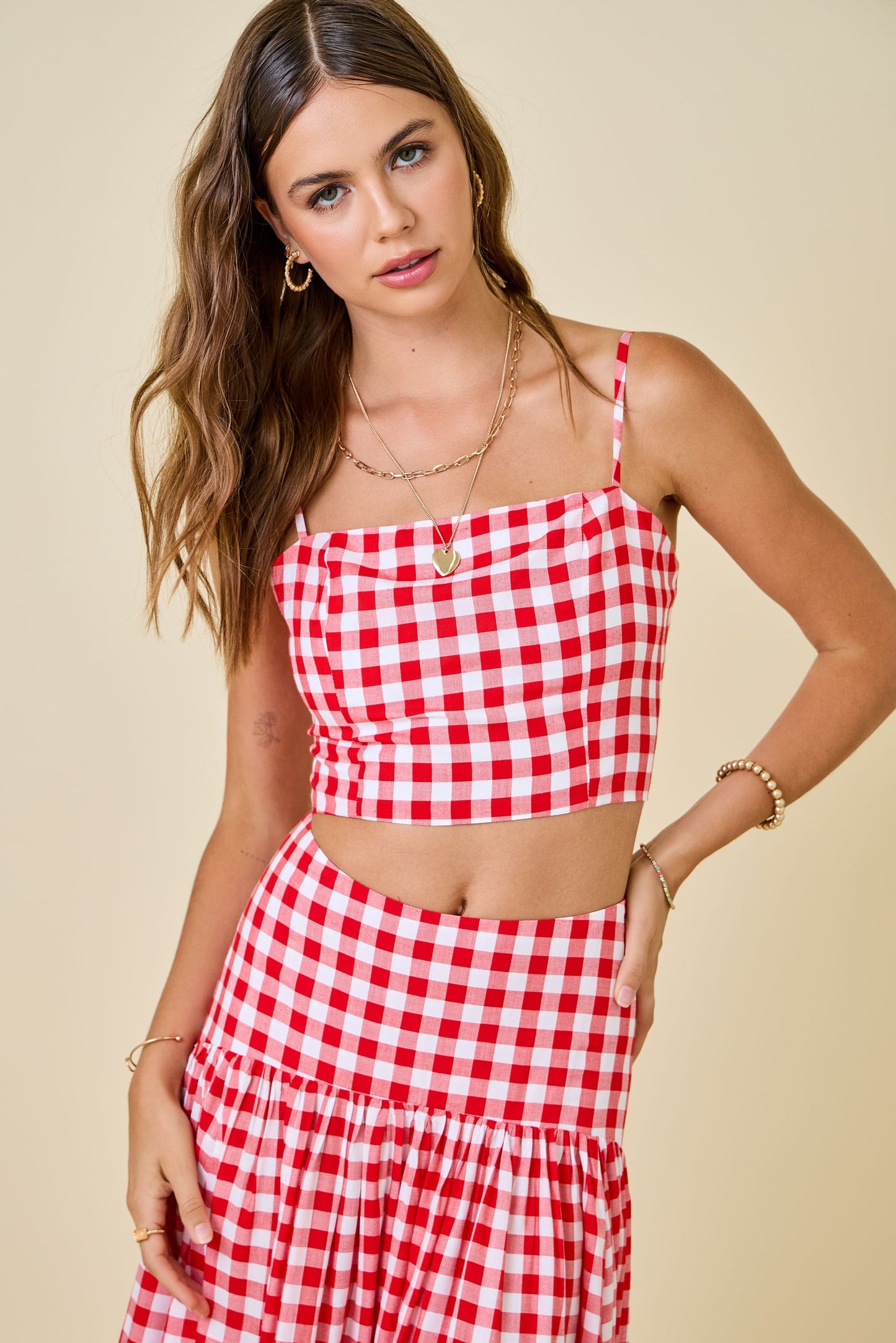 PREORDER: County Fair Cutie Gingham Top & Skirt Set
