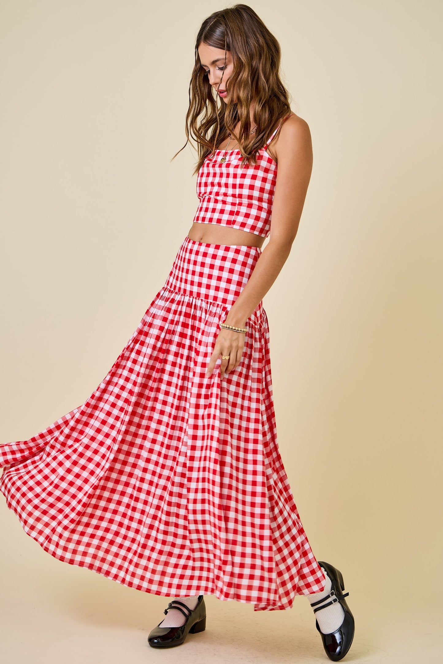 PREORDER: County Fair Cutie Gingham Top & Skirt Set
