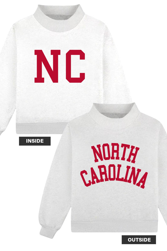 PREORDER: North Carolina Reversible Mock Neck Sweatshirt