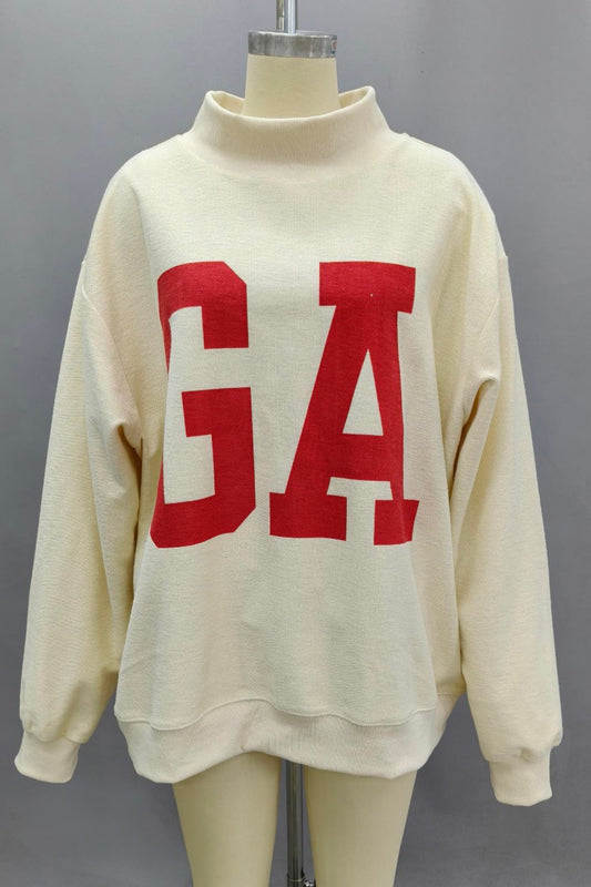 PREORDER: Georgia Floral Reversible Mock Neck Sweatshirt (EST. SHIP DATE: 1/7)