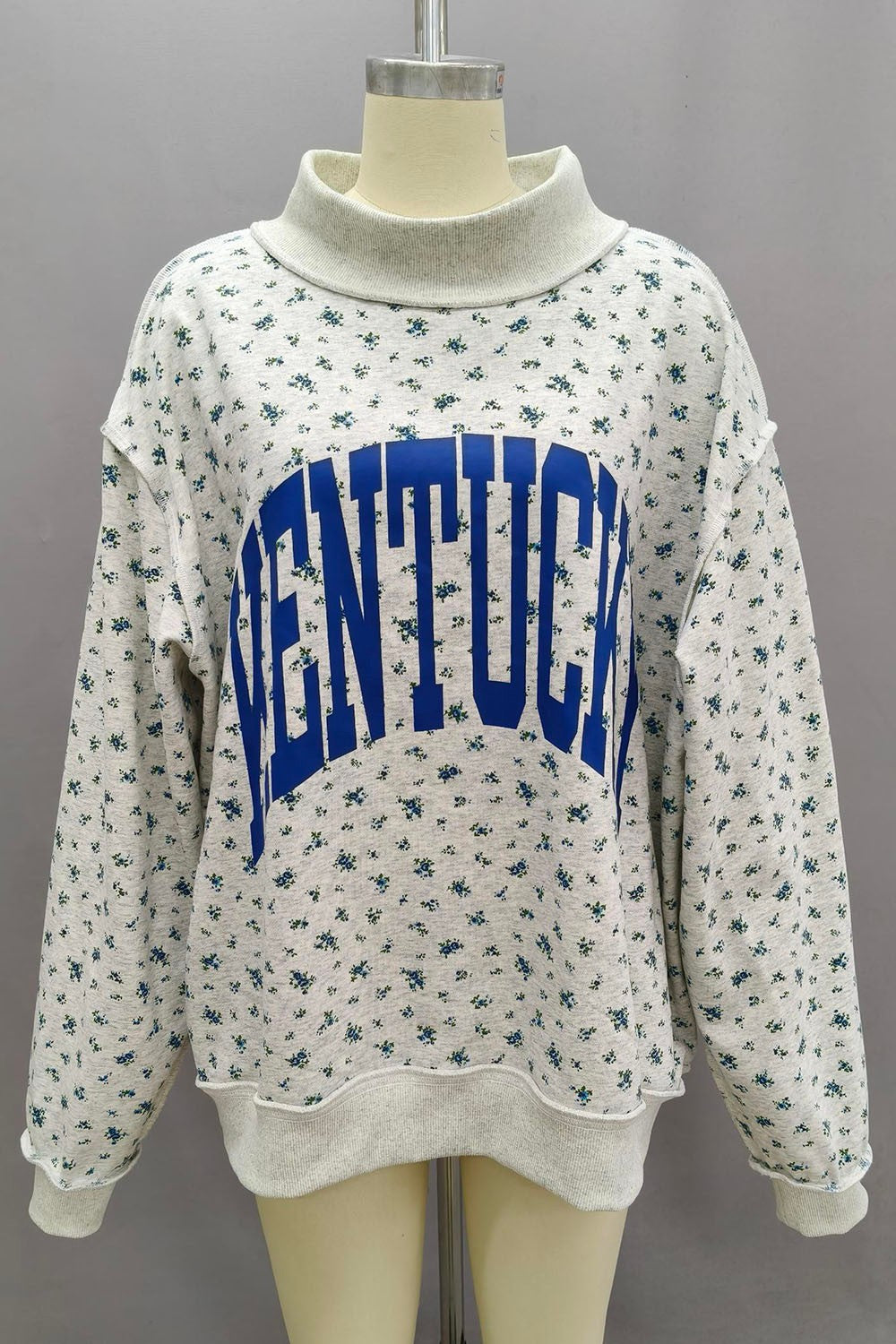 PREORDER: Kentucky Floral Reversible Mock Neck Sweatshirt (EST. SHIP DATE: 1/7)