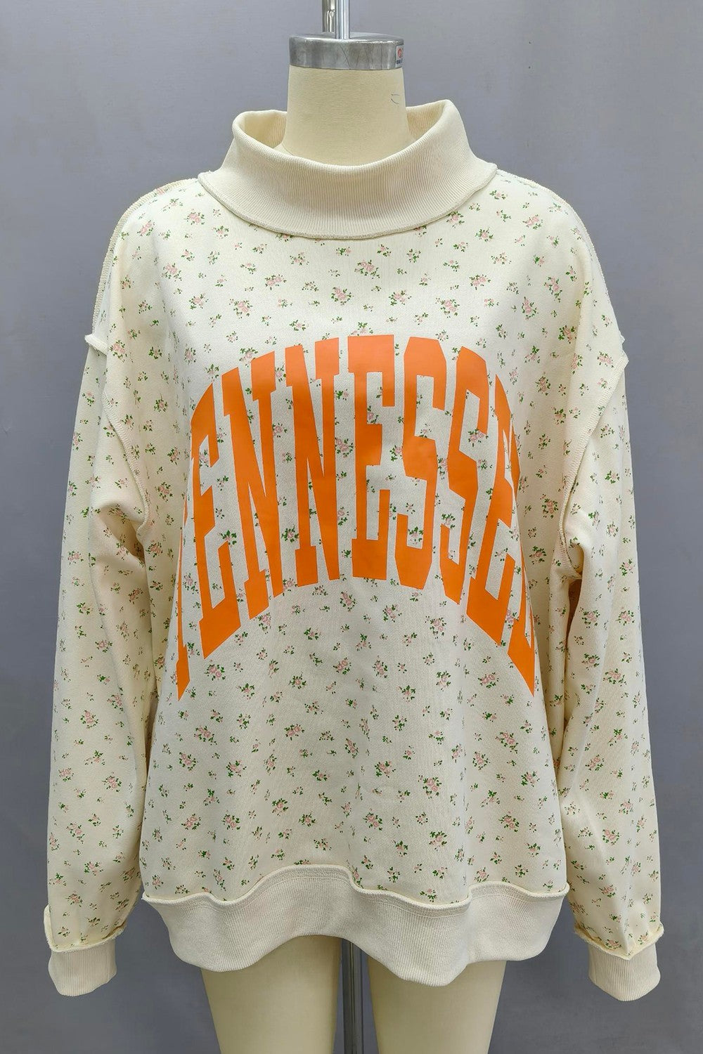 PREORDER: Tennessee Floral Reversible Mock Neck Sweatshirt (EST. SHIP DATE: 1/7)