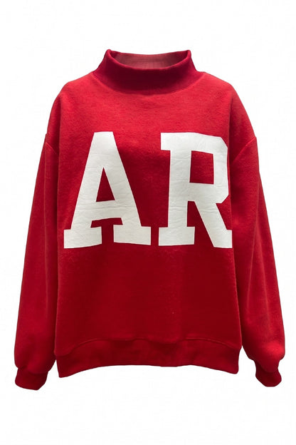 Arkansas/AR Reversible Mock Neck Sweatshirt