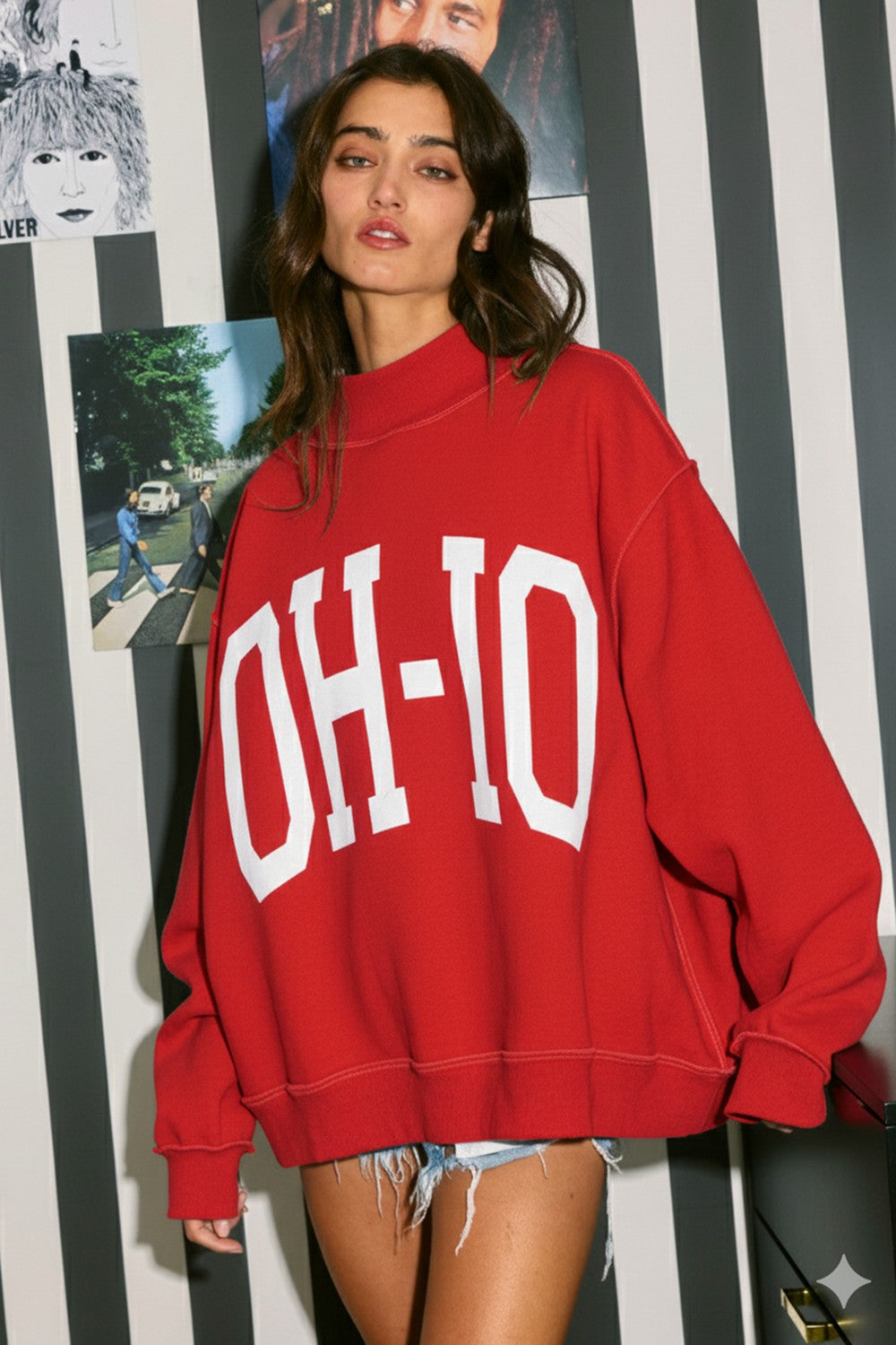 Ohio Reversible Mock Neck Sweatshirt