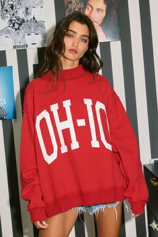 Ohio Reversible Mock Neck Sweatshirt