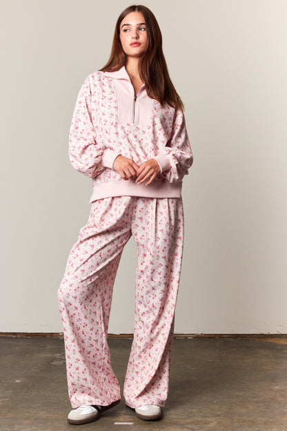 Rosy Posy Floral Top & Pants Set