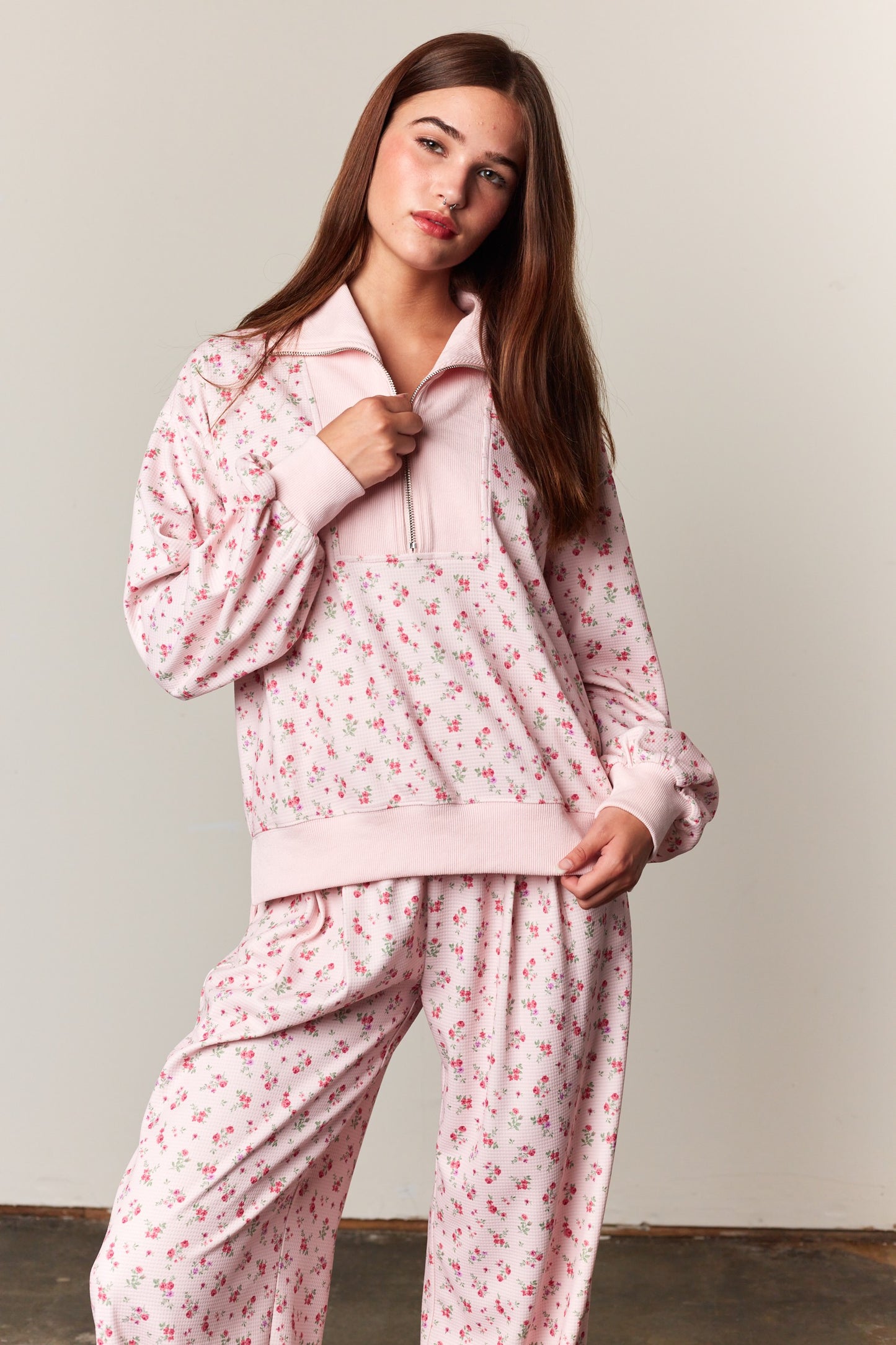 Rosy Posy Floral Top & Pants Set