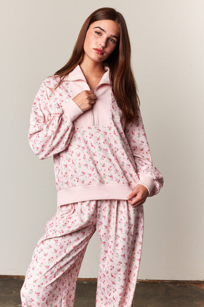 Rosy Posy Floral Top & Pants Set