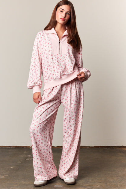 Rosy Posy Floral Top & Pants Set