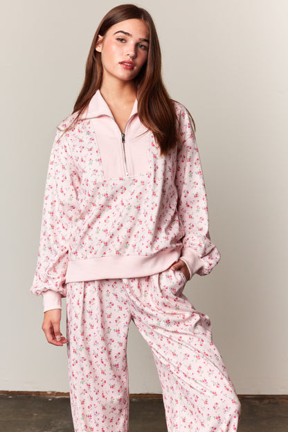 Rosy Posy Floral Top & Pants Set