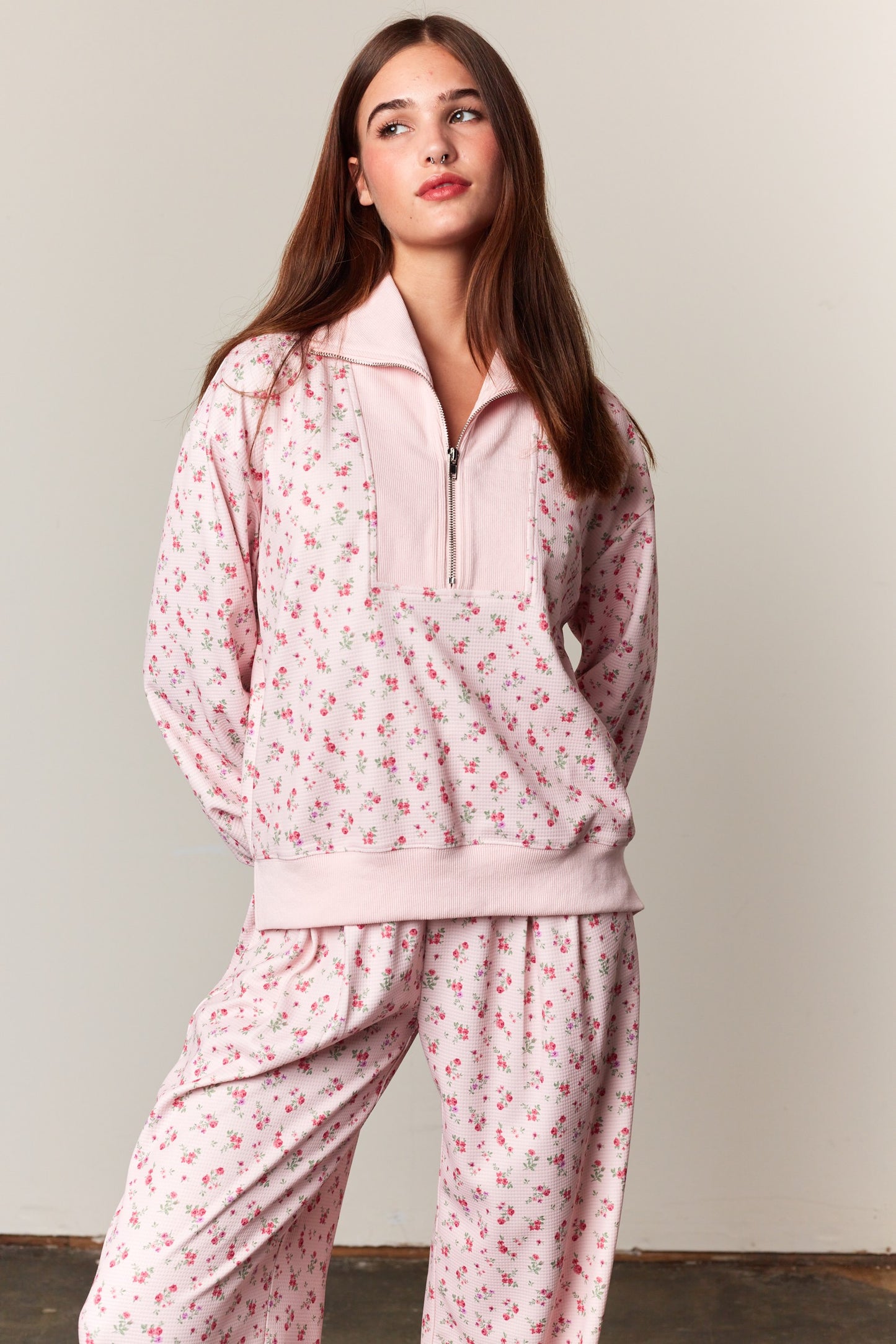 Rosy Posy Floral Top & Pants Set