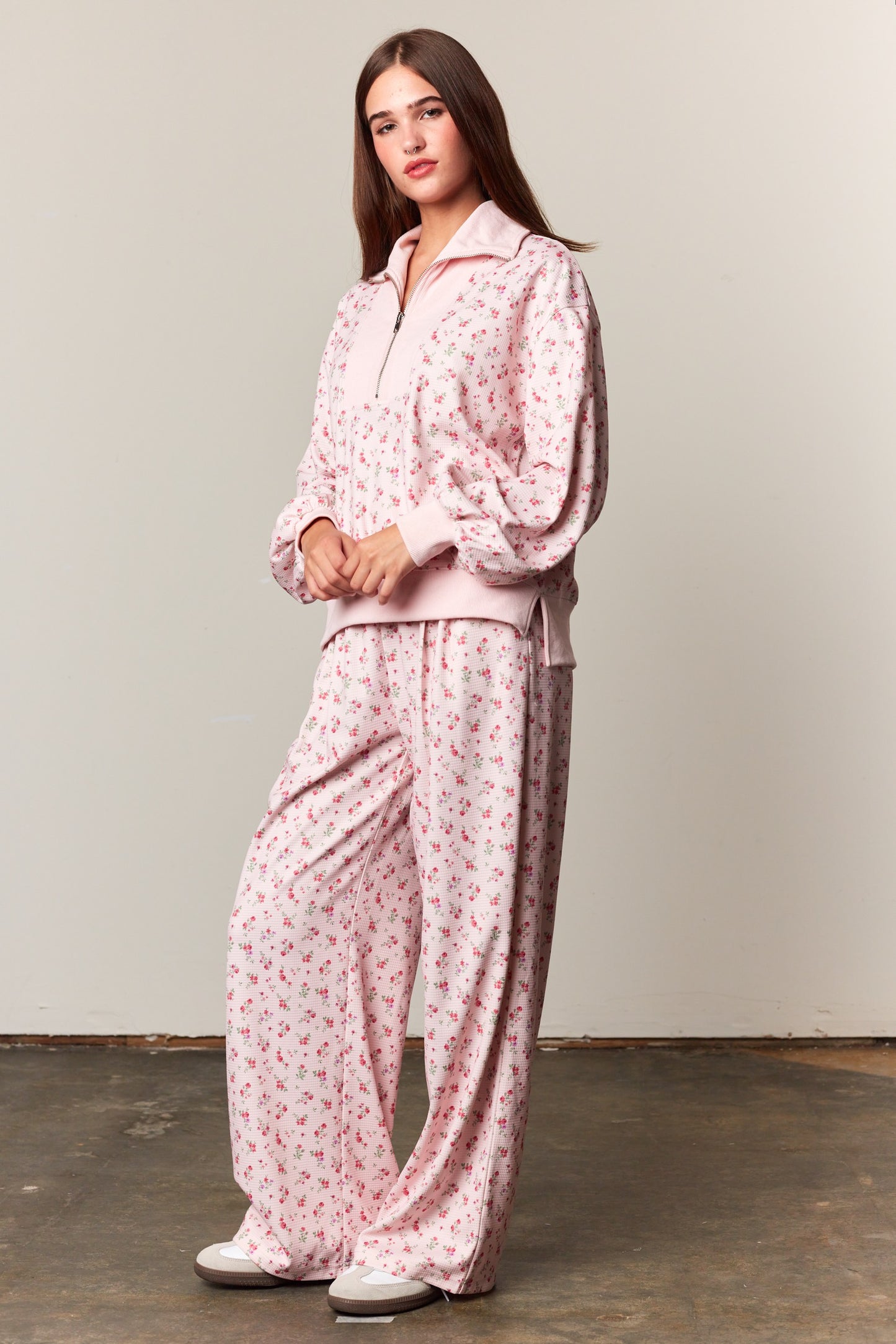 Rosy Posy Floral Top & Pants Set