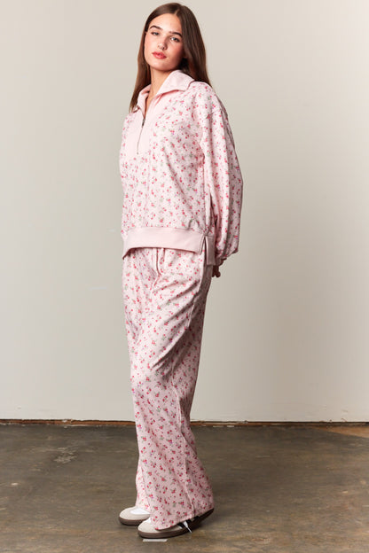 Rosy Posy Floral Top & Pants Set