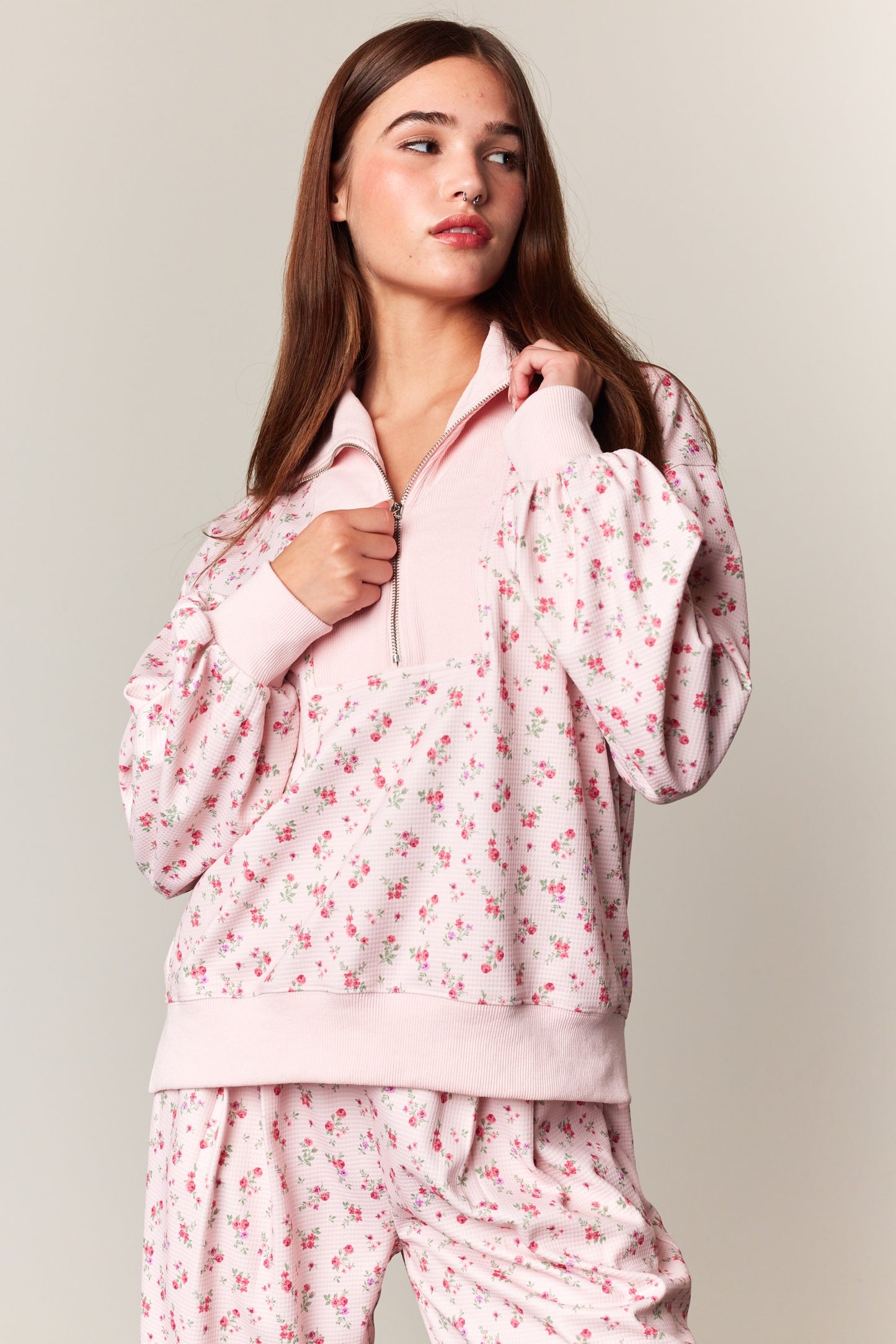 Rosy Posy Floral Top & Pants Set