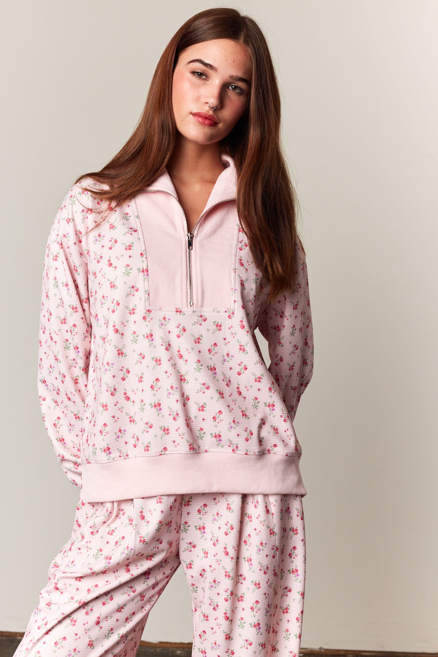 Rosy Posy Floral Top & Pants Set