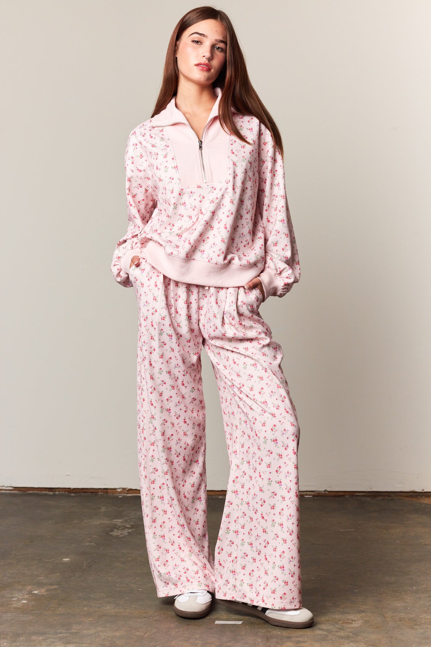 Rosy Posy Floral Top & Pants Set