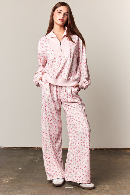 Rosy Posy Floral Top & Pants Set