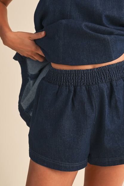 Desert Breeze Denim Top & Shorts Set