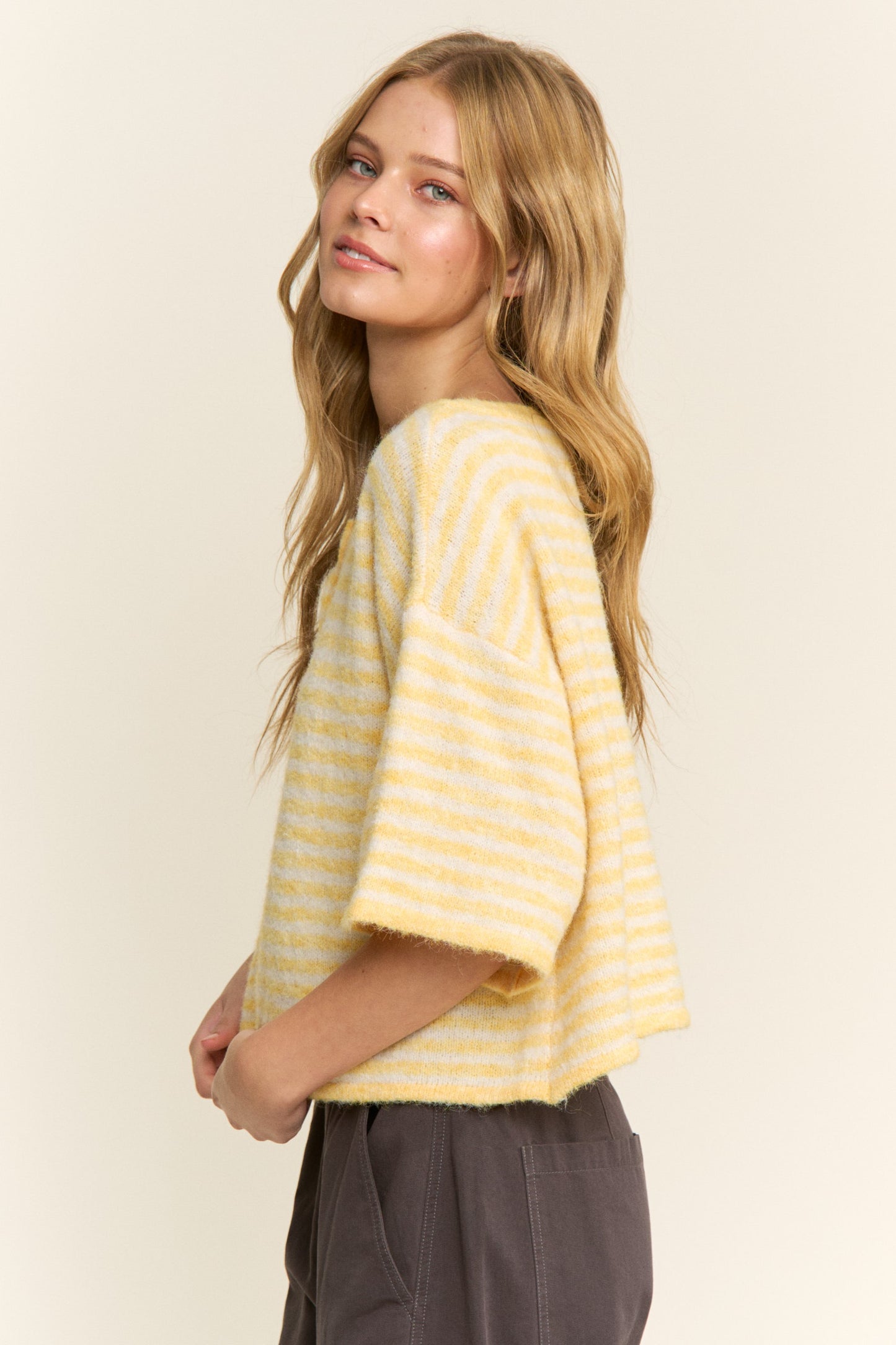 Easy Does It Striped Button Down Cardigan