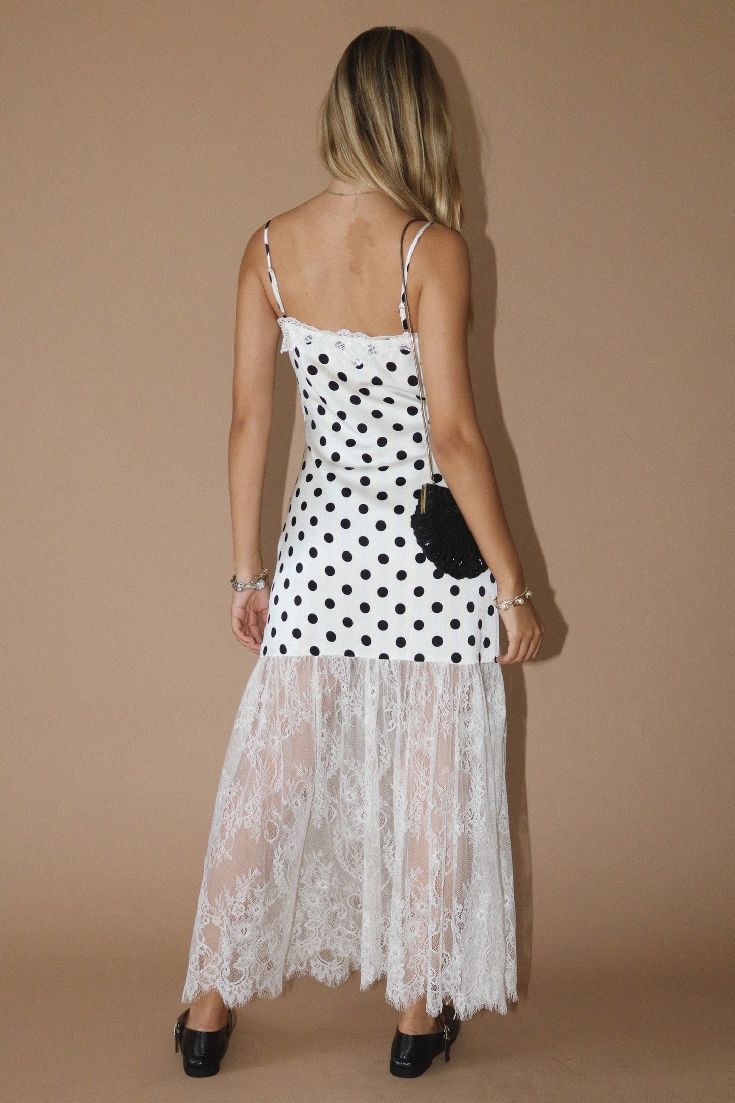 Neon Moon Spotted Lace Maxi Dress