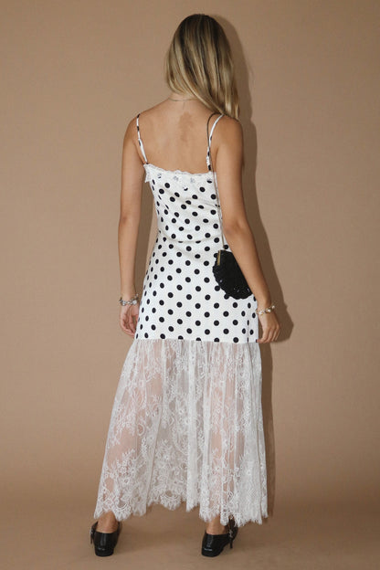 Neon Moon Spotted Lace Maxi Dress
