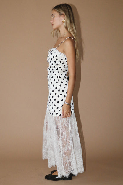 Neon Moon Spotted Lace Maxi Dress