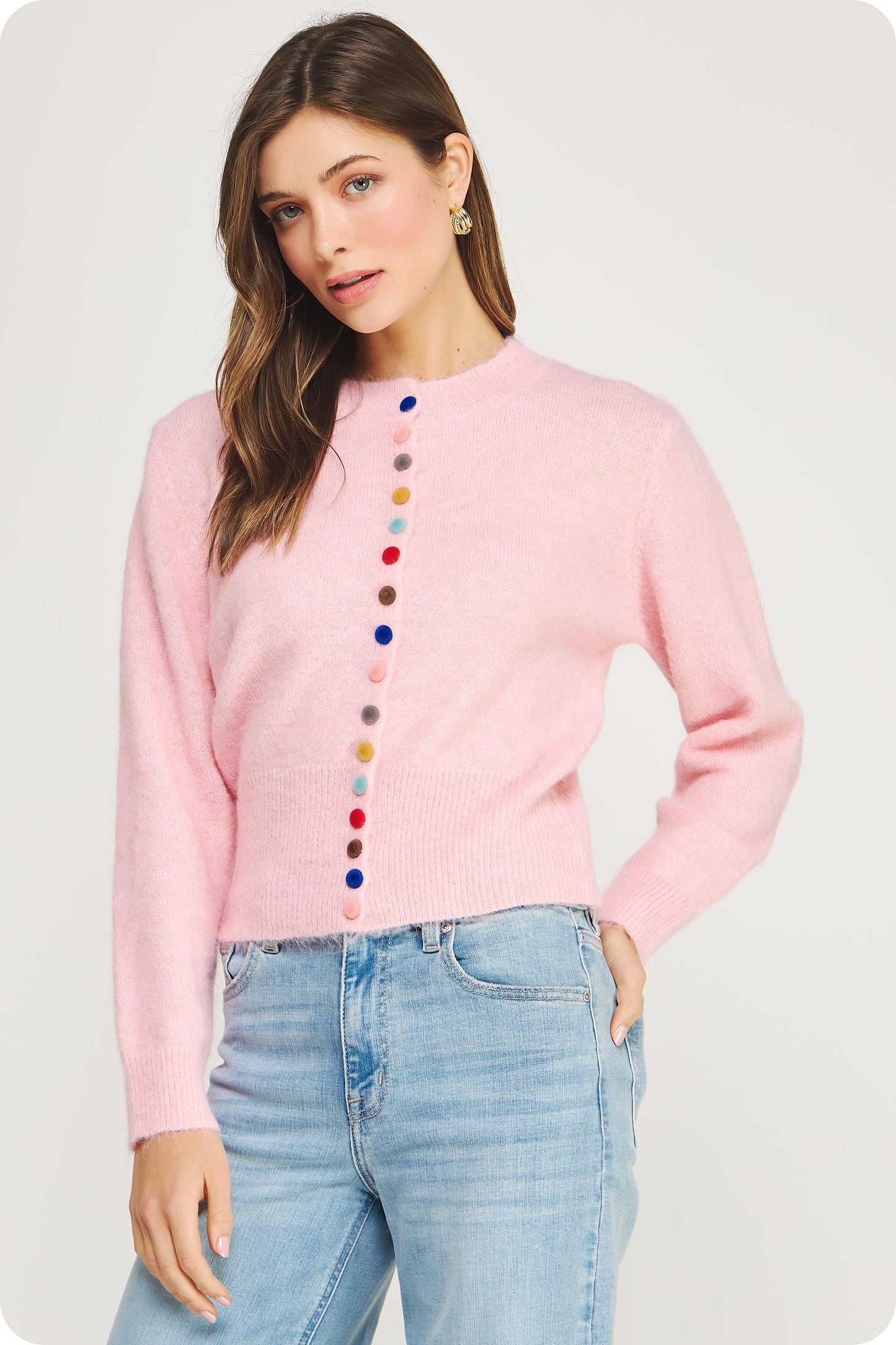Gumdrop Rainbow Button Down Cardigan