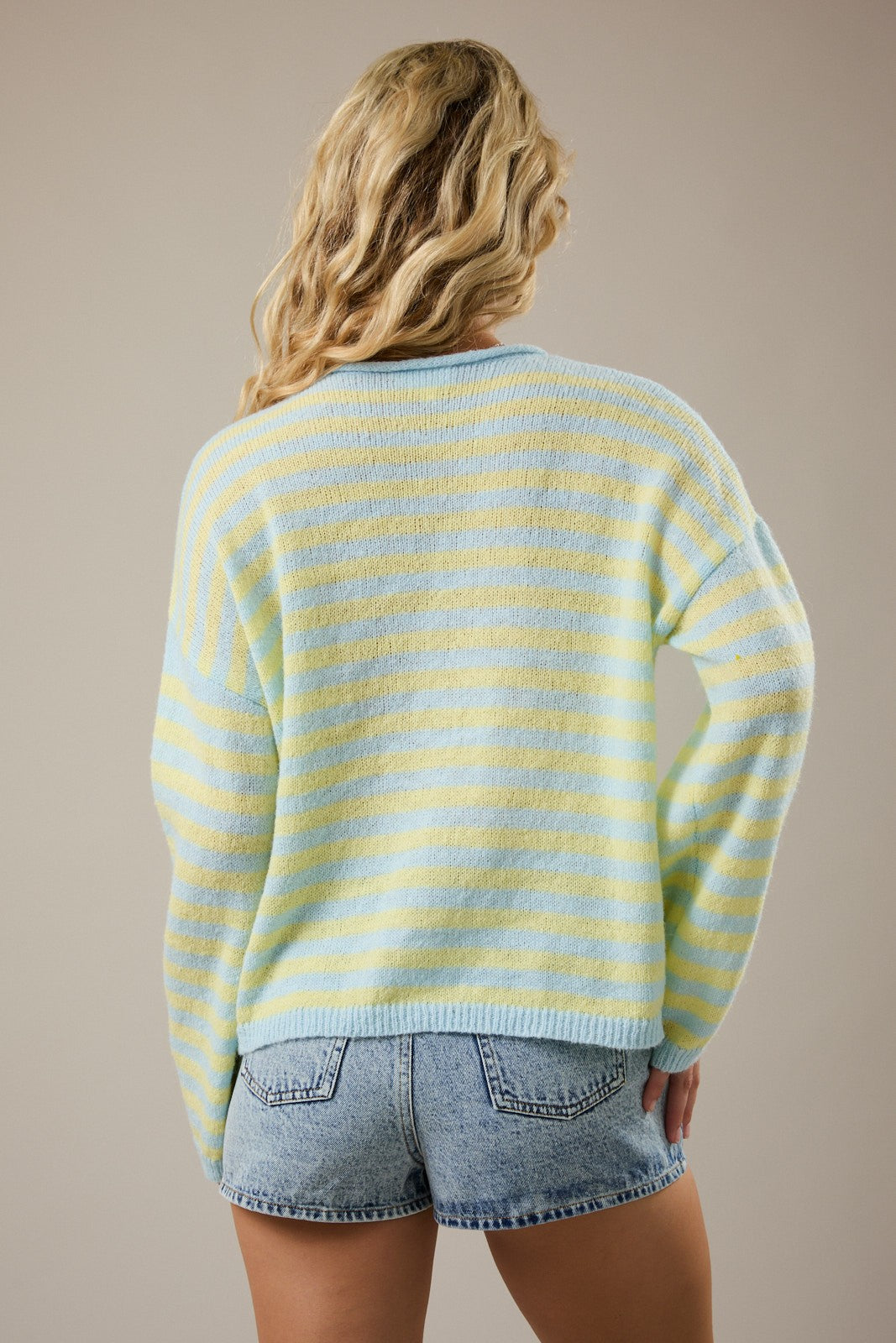 Candyland Striped Henley Sweater