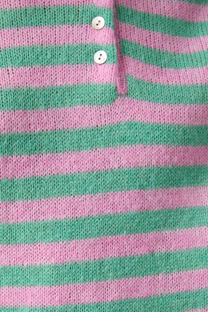 Candyland Striped Henley Sweater