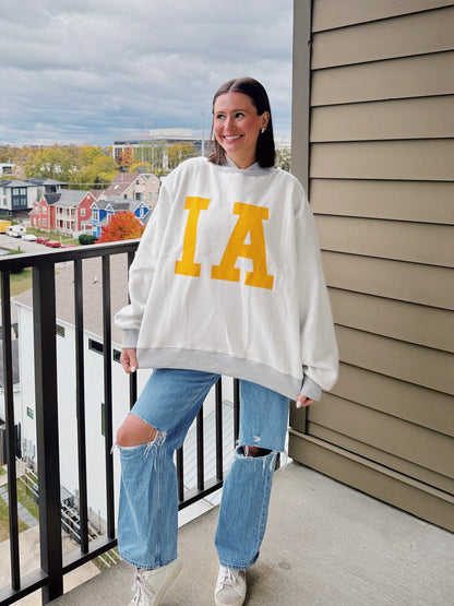 Iowa Reversible Mock Neck Sweatshirt