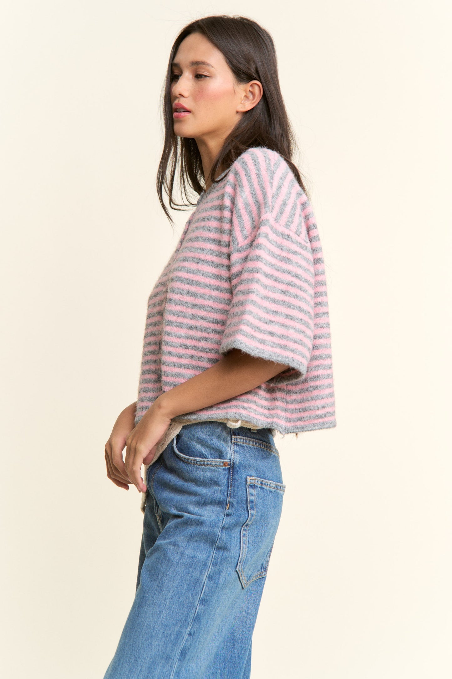 Easy Does It Striped Button Down Cardigan