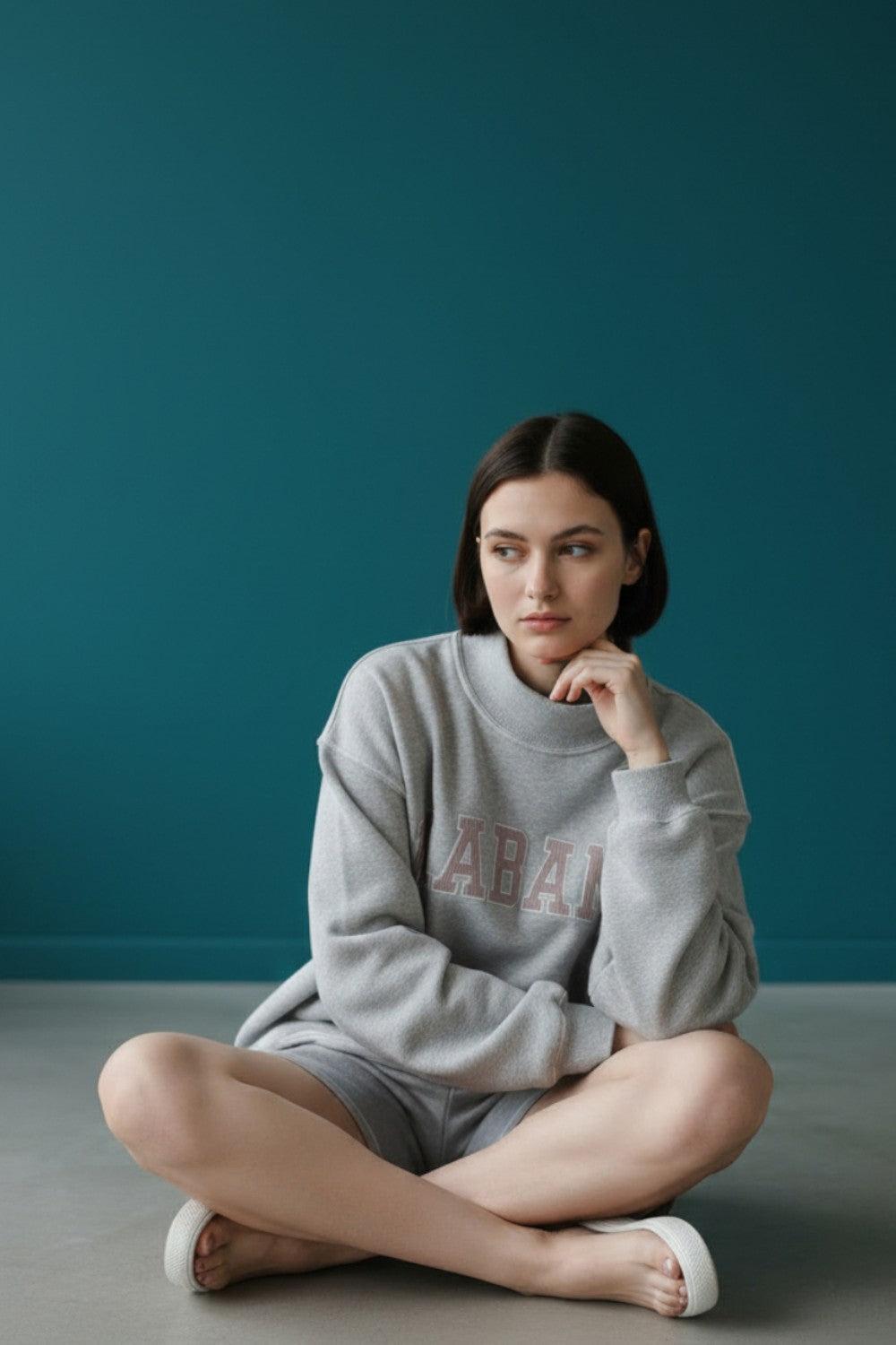 PREORDER: Embroidered Alabama Mock Neck Sweatshirt (EARLY JULY)