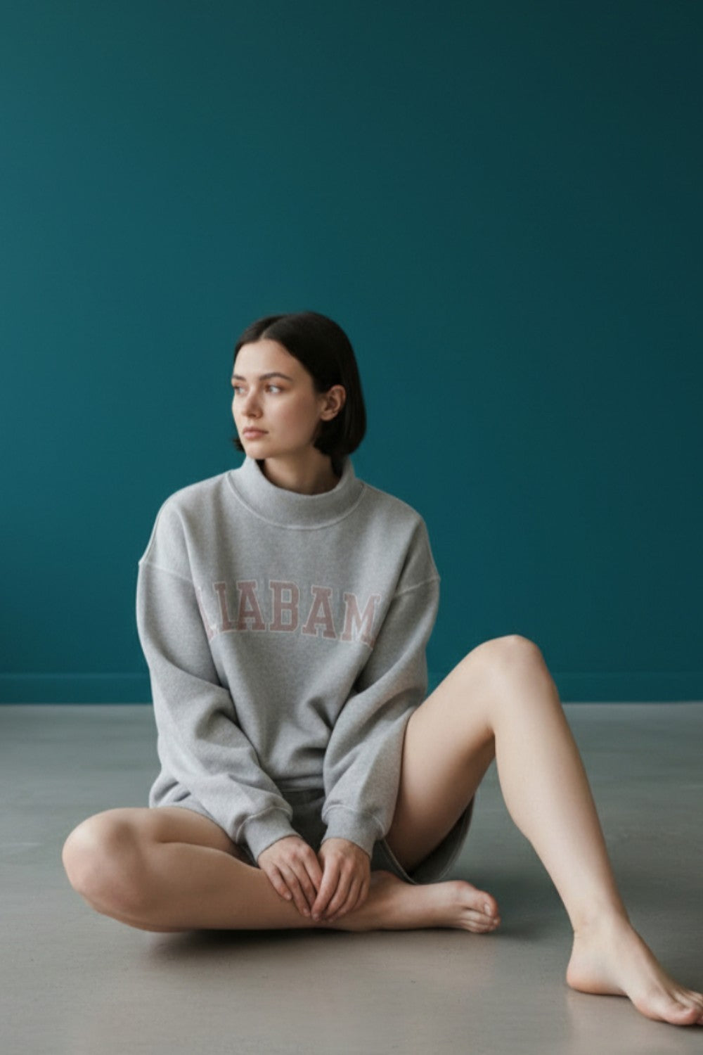 PREORDER: Embroidered Alabama Mock Neck Sweatshirt (EARLY JULY)