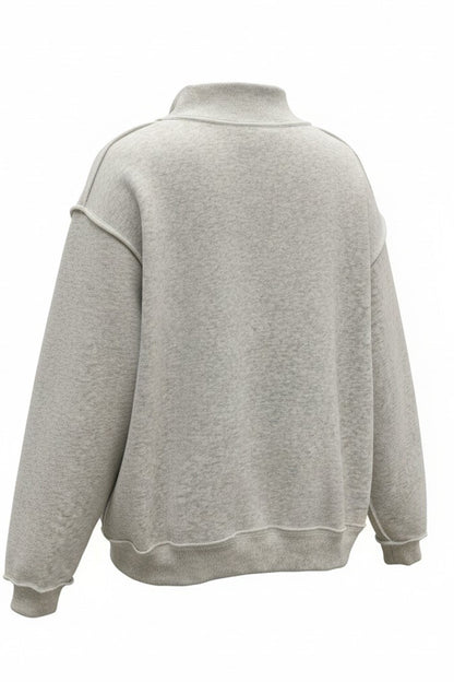 Pinstripe Embroidered Alabama (AL) Mock Neck Sweatshirt